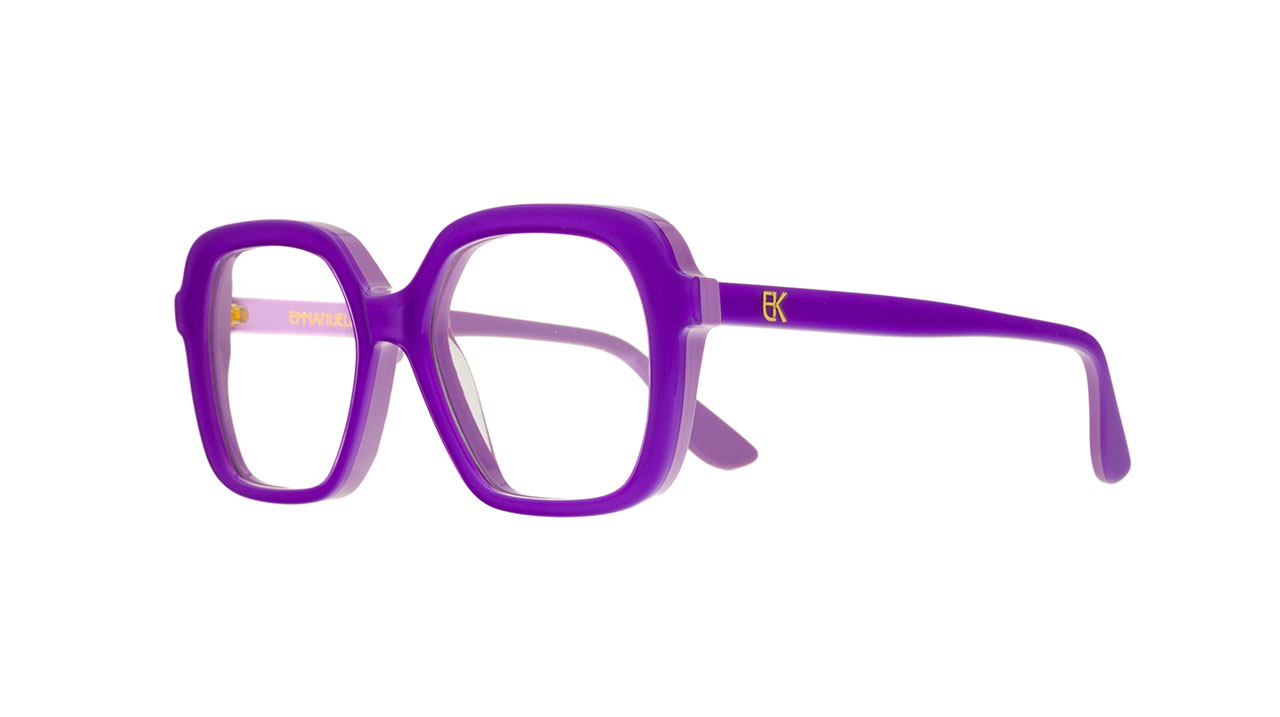 Paire de lunettes de vue Emmanuelle-khanh Adonis couleur mauve - Côté à angle - Doyle