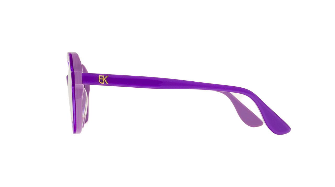 Paire de lunettes de vue Emmanuelle-khanh Adonis couleur mauve - Côté droit - Doyle