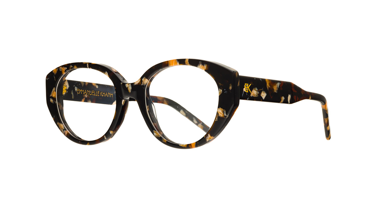 Paire de lunettes de vue Emmanuelle-khanh Paradise couleur brun - Côté à angle - Doyle