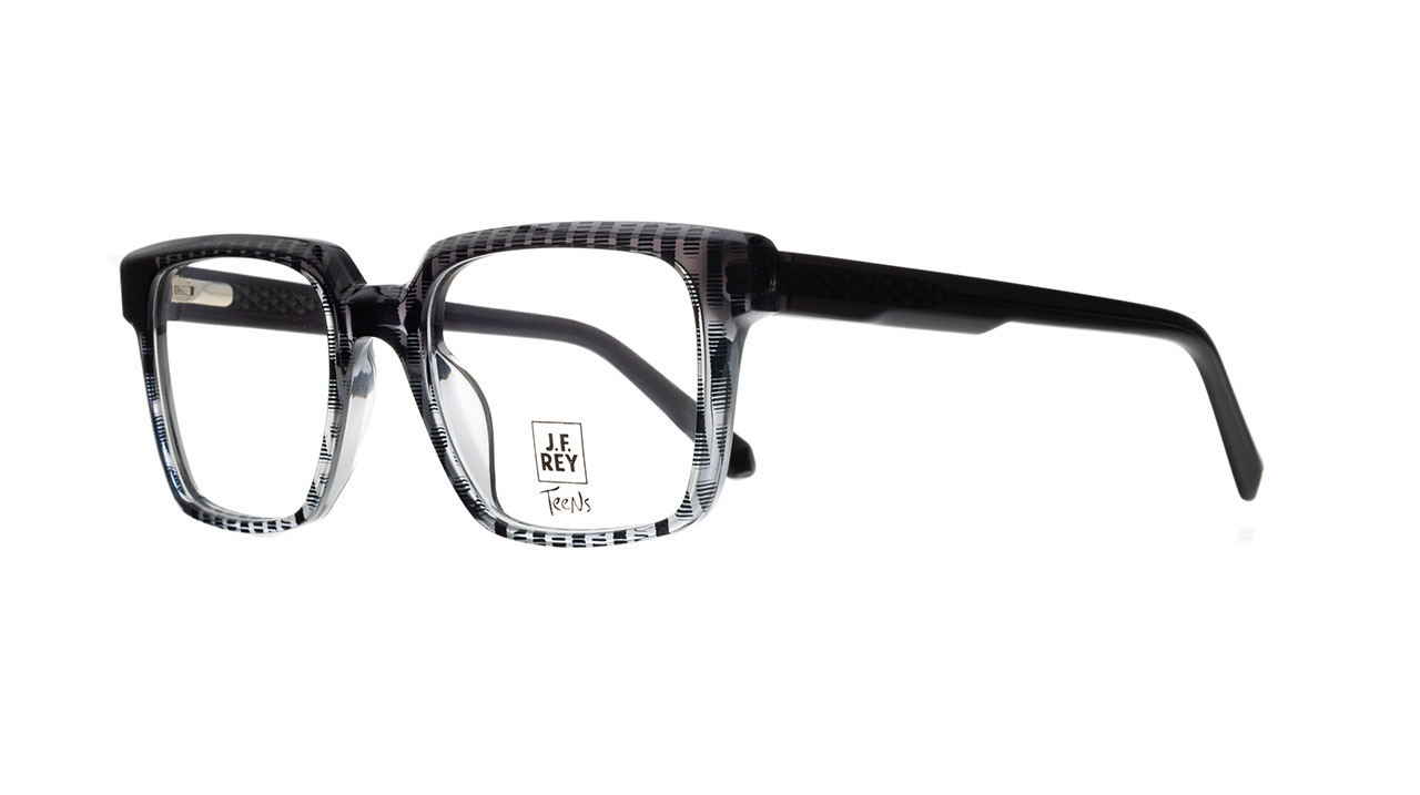 Paire de lunettes de vue Jf-rey Axel couleur gris - Côté à angle - Doyle