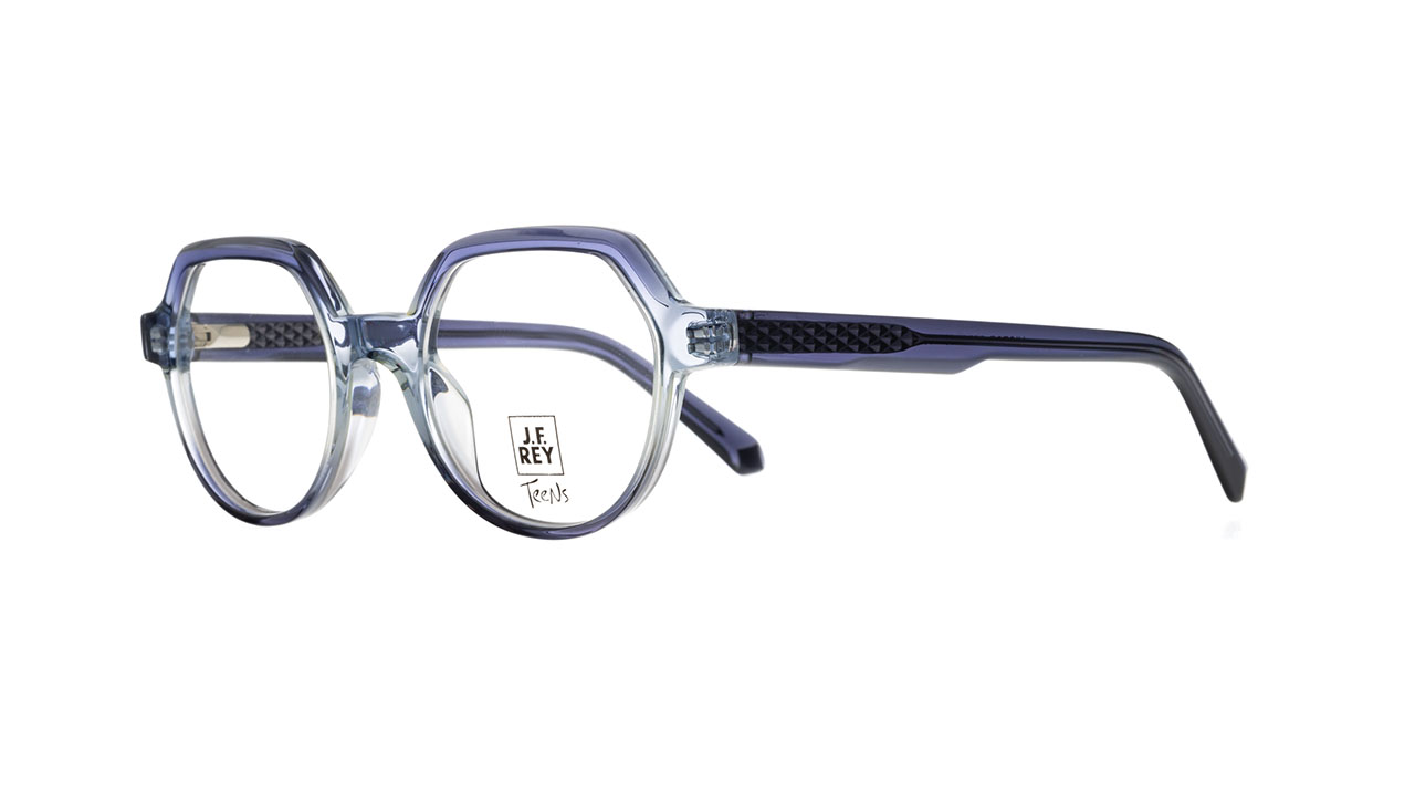 Paire de lunettes de vue Jf-rey Victor couleur bleu - Côté à angle - Doyle