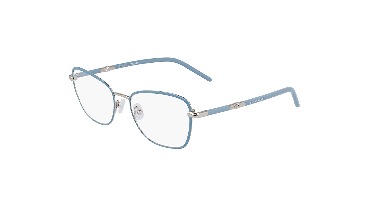 Paire de lunettes de vue Longchamp Lo2155 couleur bleu - Côté à angle - Doyle