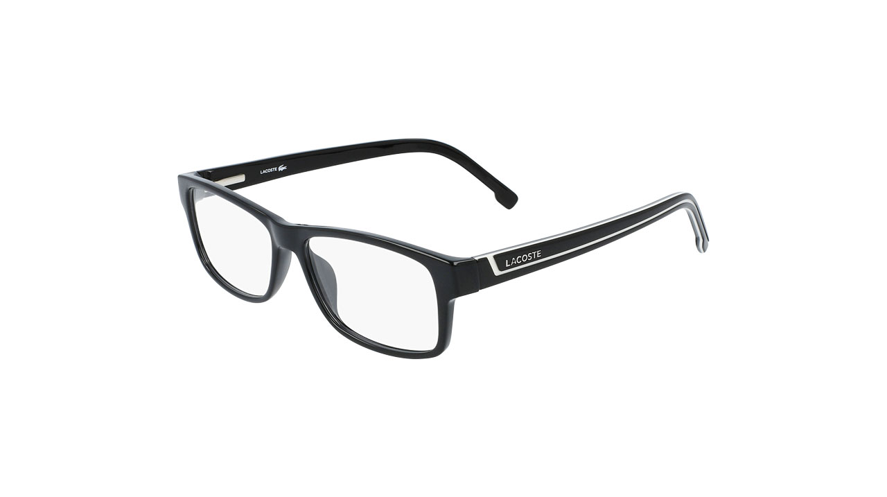 Paire de lunettes de vue Lacoste L2707 couleur noir - Côté à angle - Doyle