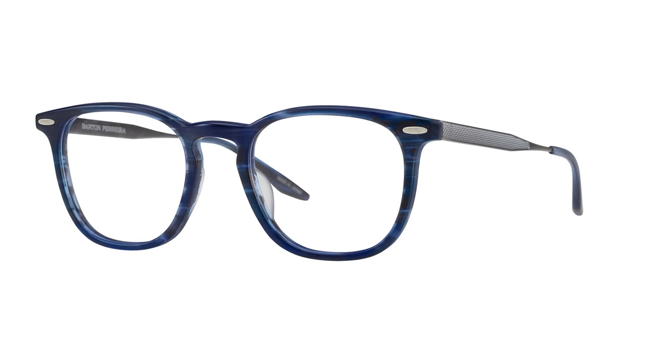 Paire de lunettes de vue Barton-perreira Husney couleur marine - Côté à angle - Doyle