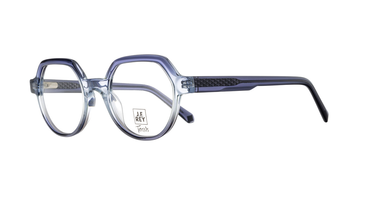 Paire de lunettes de vue Jf-rey Tom couleur bleu - Côté à angle - Doyle