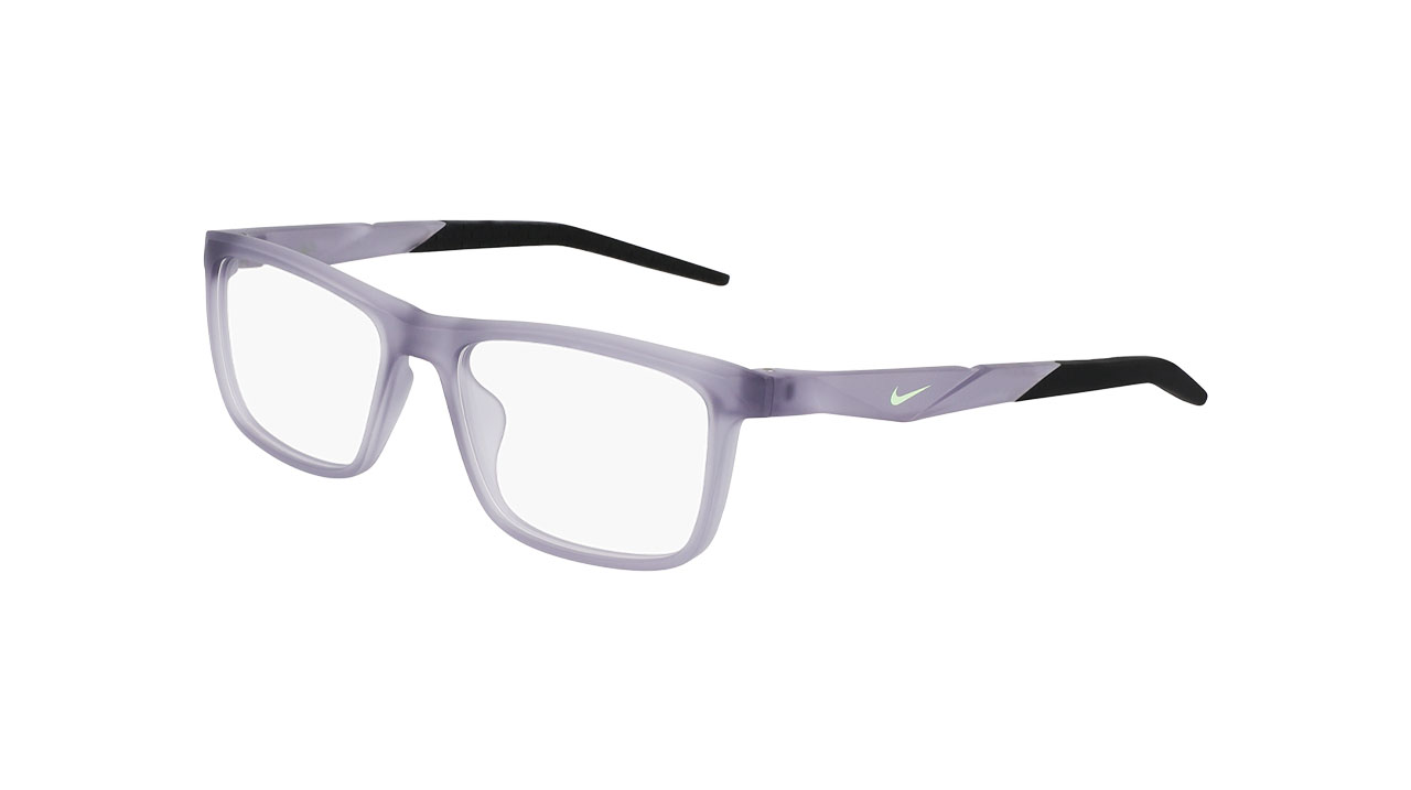 Paire de lunettes de vue Nike 7057 couleur gris - Côté à angle - Doyle