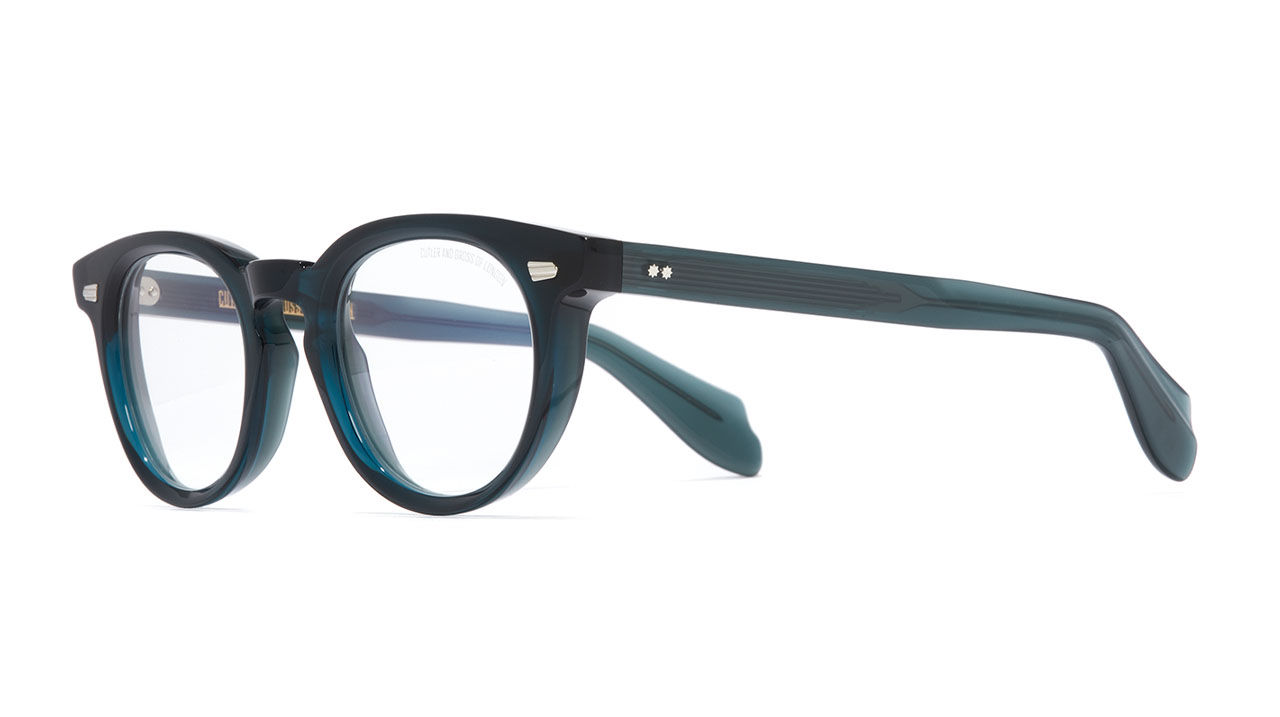 Paire de lunettes de vue Cutler-and-gross 1405 couleur marine - Côté à angle - Doyle
