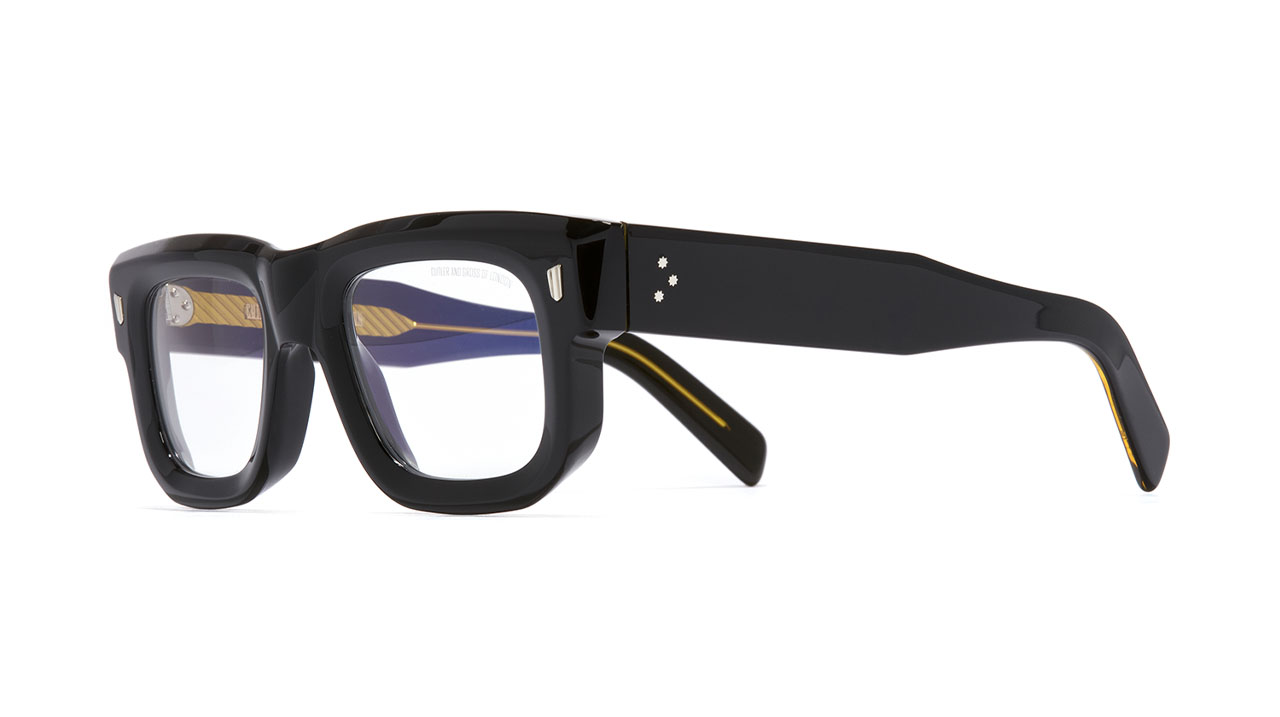 Paire de lunettes de vue Cutler-and-gross 1402 couleur noir - Côté à angle - Doyle