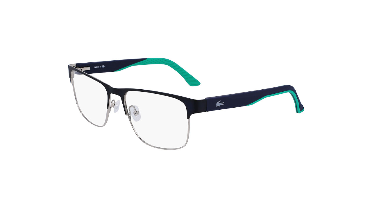 Paire de lunettes de vue Lacoste L2291 couleur bleu - Côté à angle - Doyle