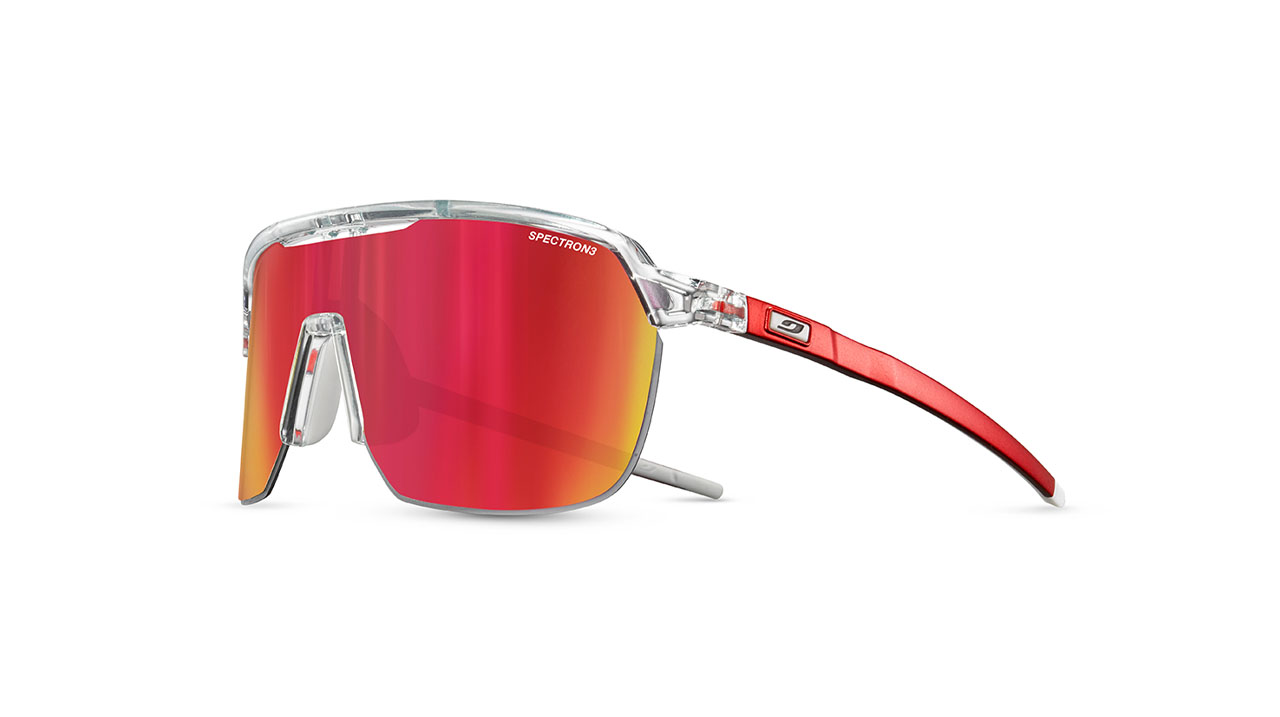 Paire de lunettes de soleil Julbo Js567 frequency couleur rouge - Côté à angle - Doyle