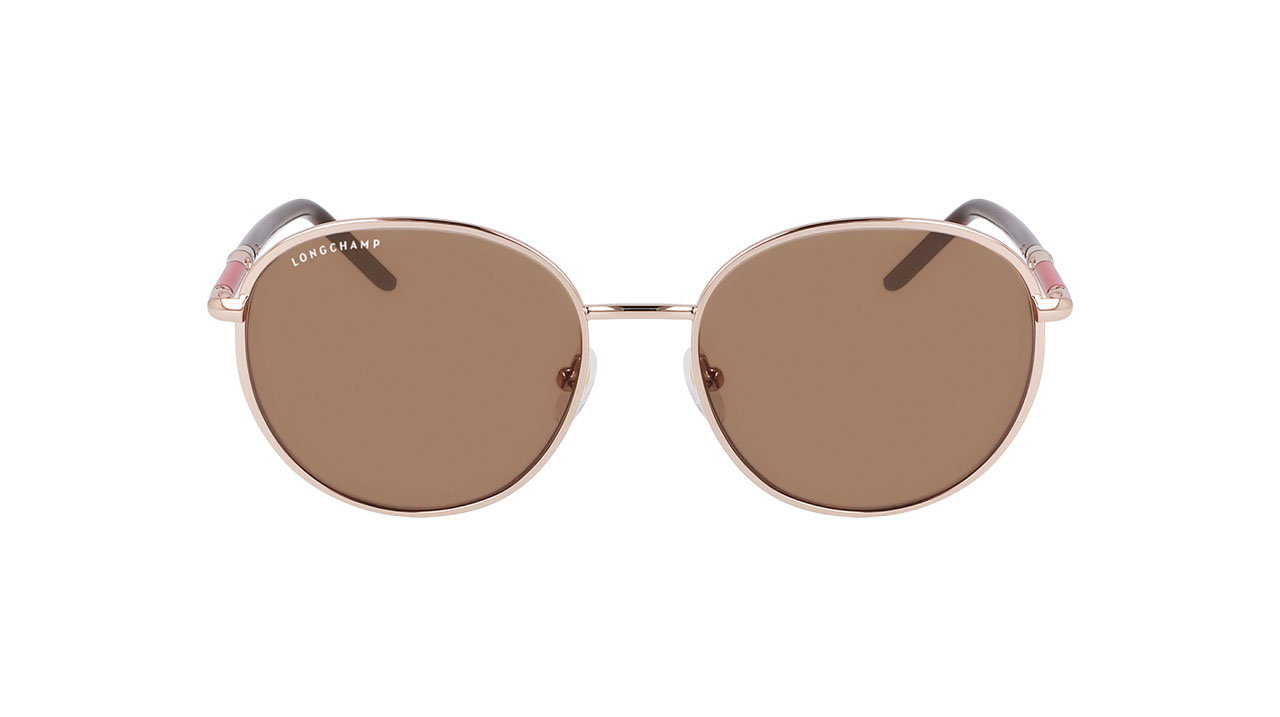 Paire de lunettes de soleil Longchamp Lo171s couleur or rose - Doyle