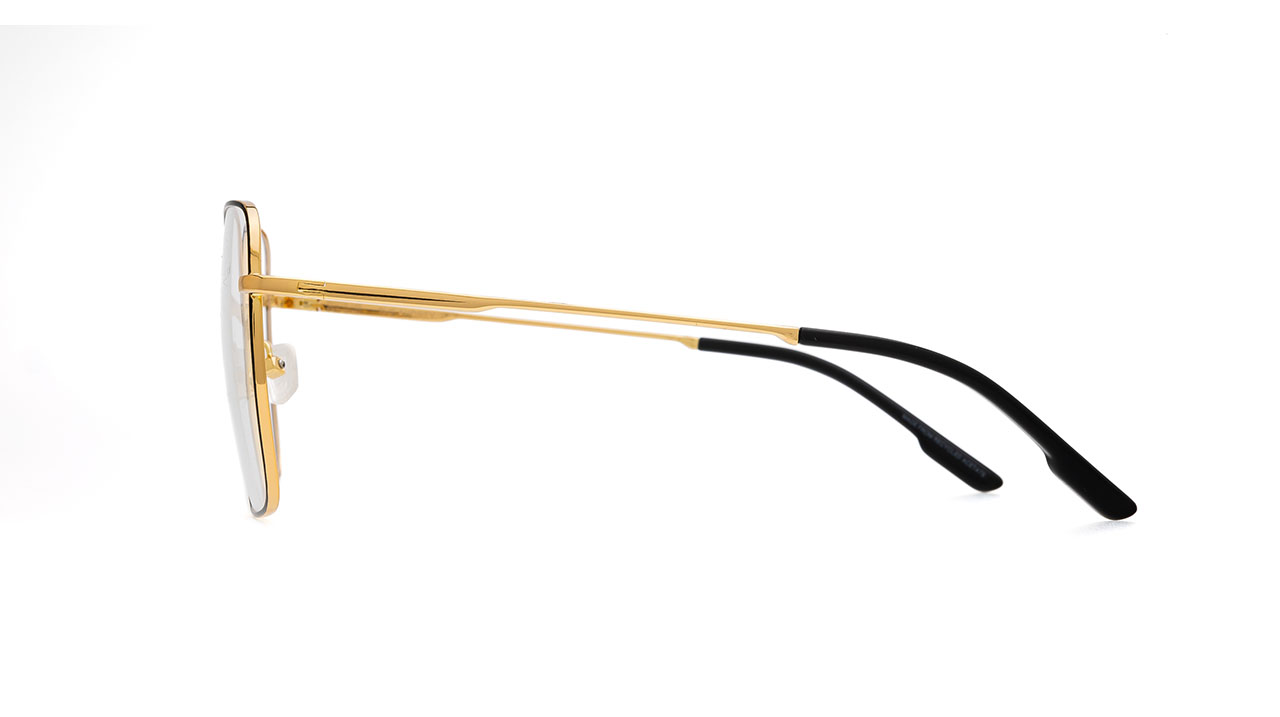 Paire de lunettes de vue Komono The audrey couleur noir or - Côté droit - Doyle