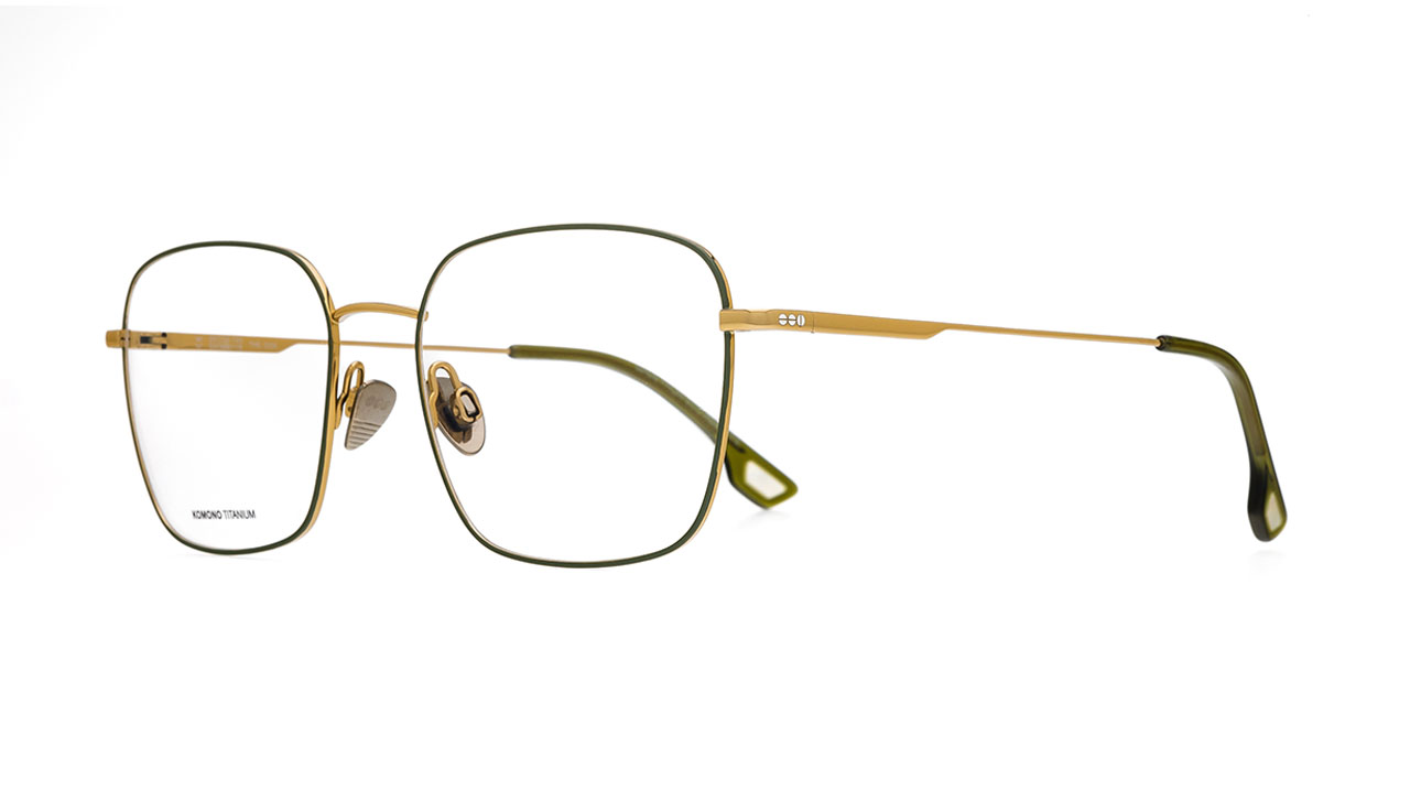 Paire de lunettes de vue Komono The don couleur noir or - Côté à angle - Doyle