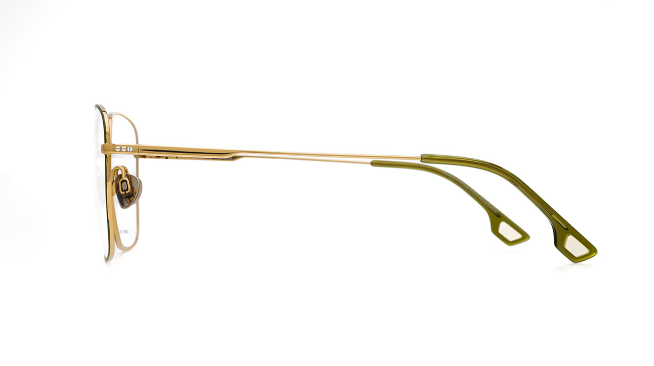 Paire de lunettes de vue Komono The don couleur noir or - Côté droit - Doyle