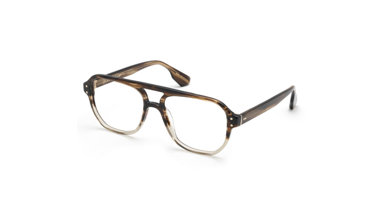 Paire de lunettes de vue Krewe Charlie couleur brun - Côté à angle - Doyle