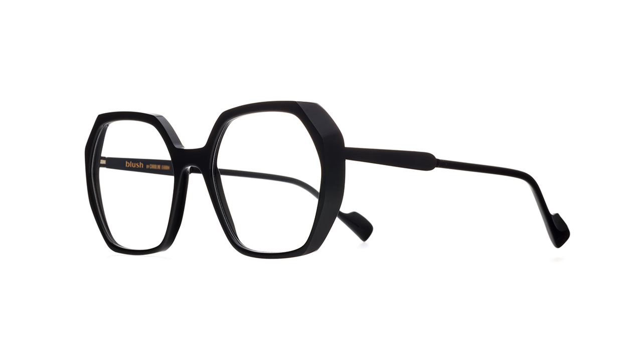 Paire de lunettes de vue Blush Emoi couleur noir - Côté à angle - Doyle
