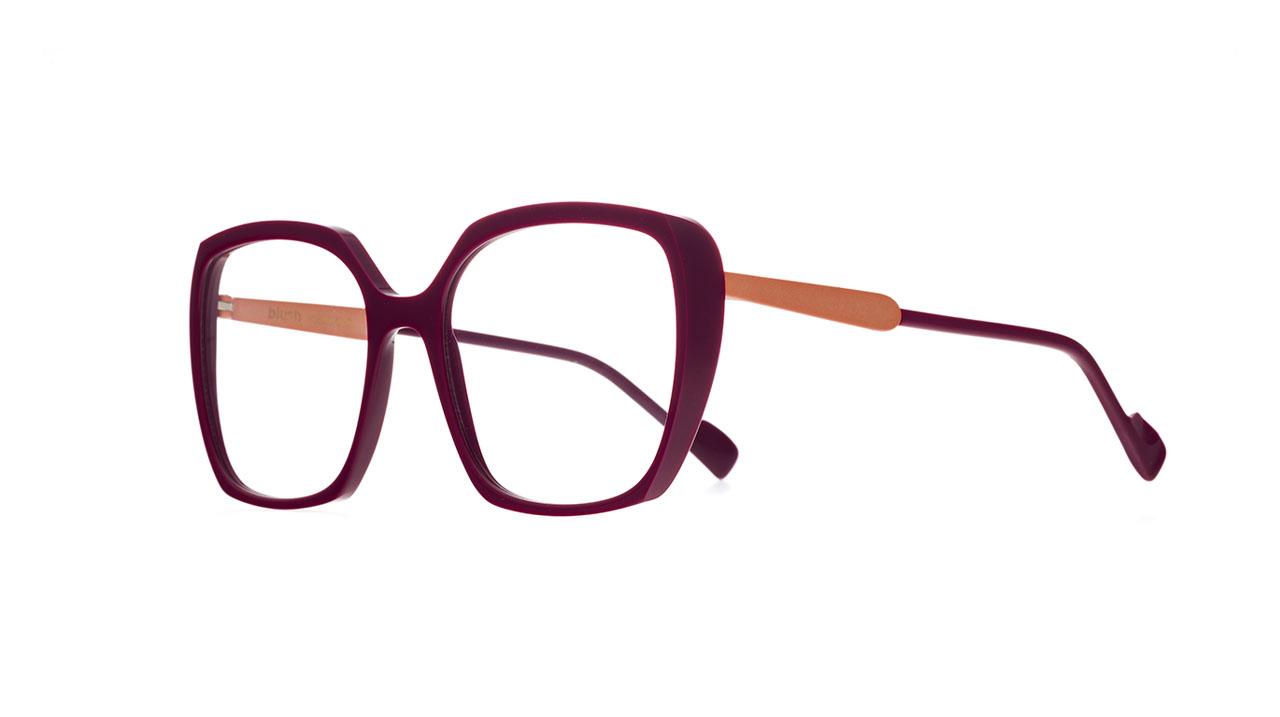 Paire de lunettes de vue Blush Eclipse couleur rouge - Côté à angle - Doyle