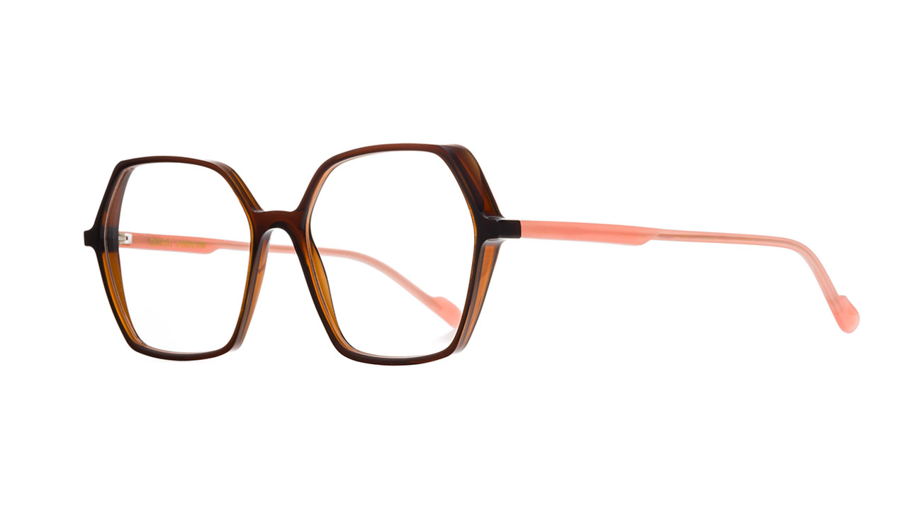 Paire de lunettes de vue Blush Cutie couleur brun - Côté à angle - Doyle