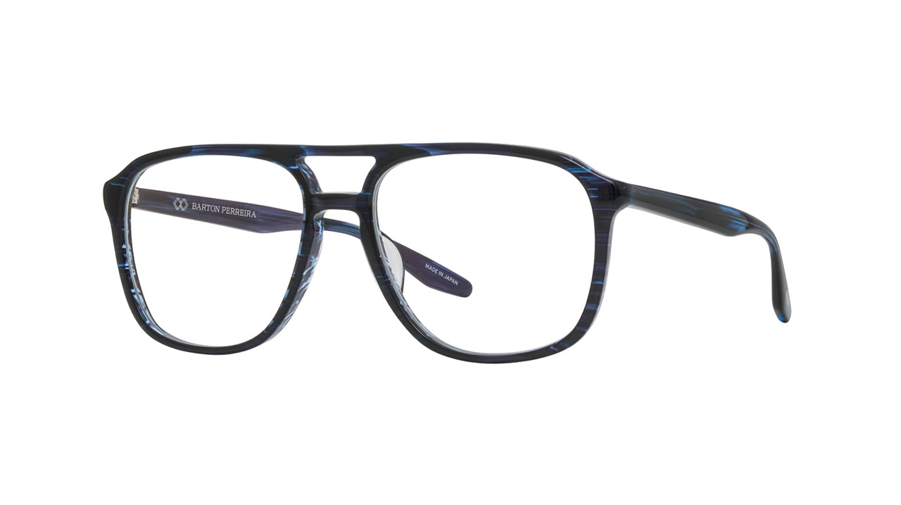 Paire de lunettes de vue Barton-perreira Gyalis couleur marine - Côté à angle - Doyle