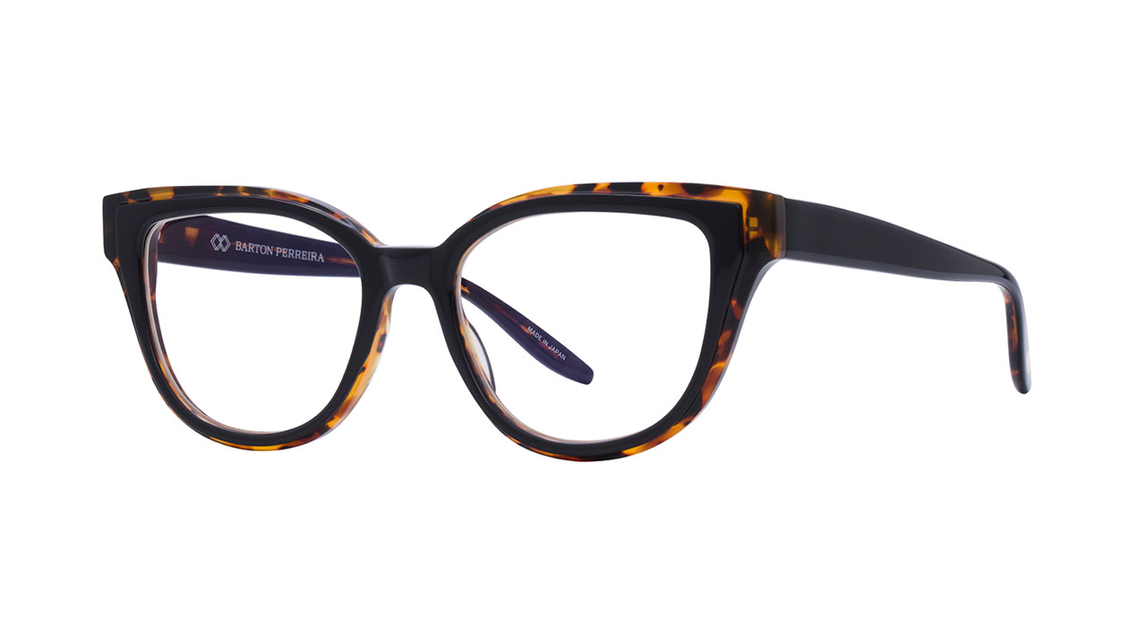 Paire de lunettes de vue Barton-perreira Welch couleur noir - Côté à angle - Doyle
