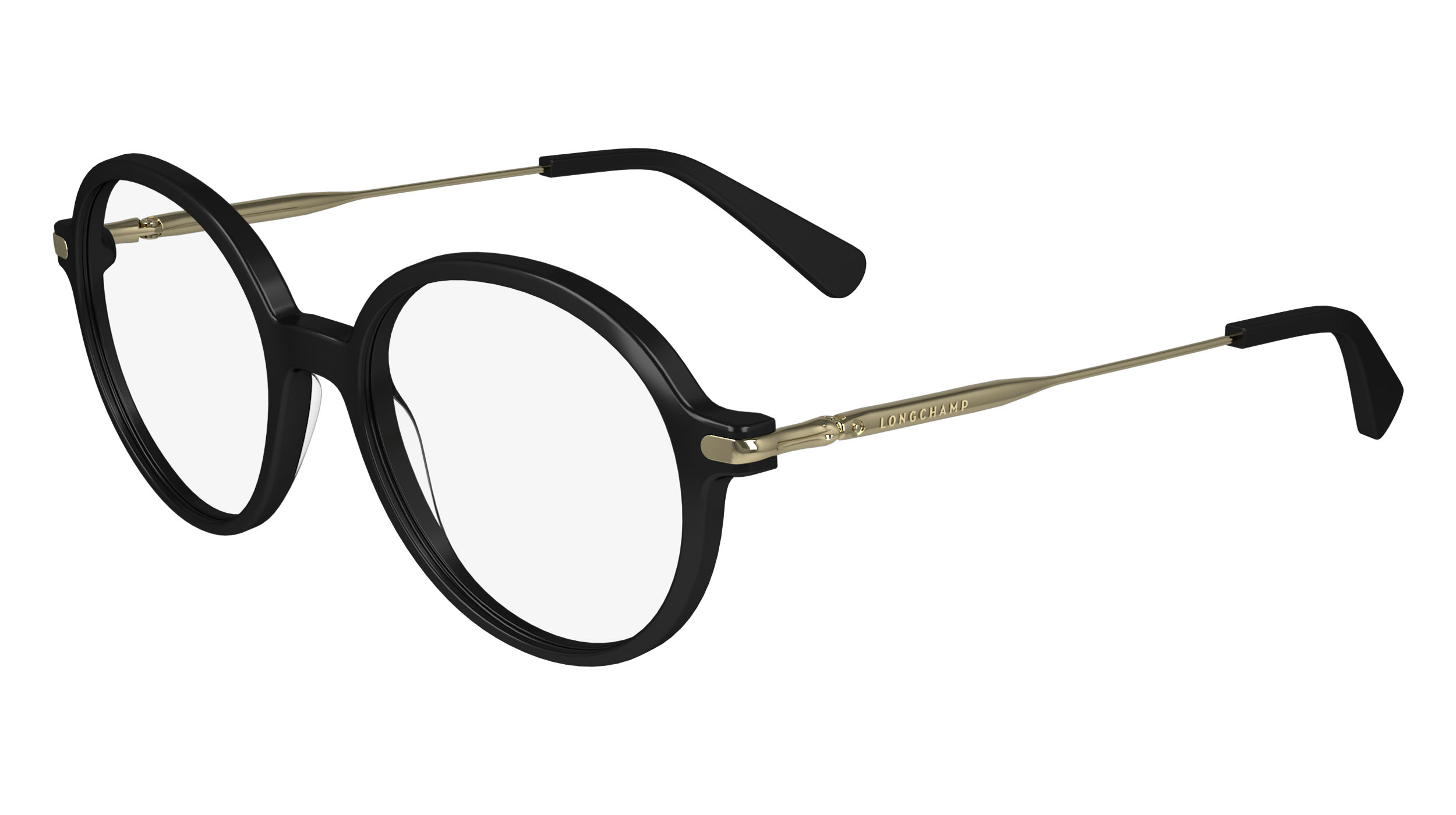 Paire de lunettes de vue Longchamp Lo2736 couleur noir - Côté à angle - Doyle
