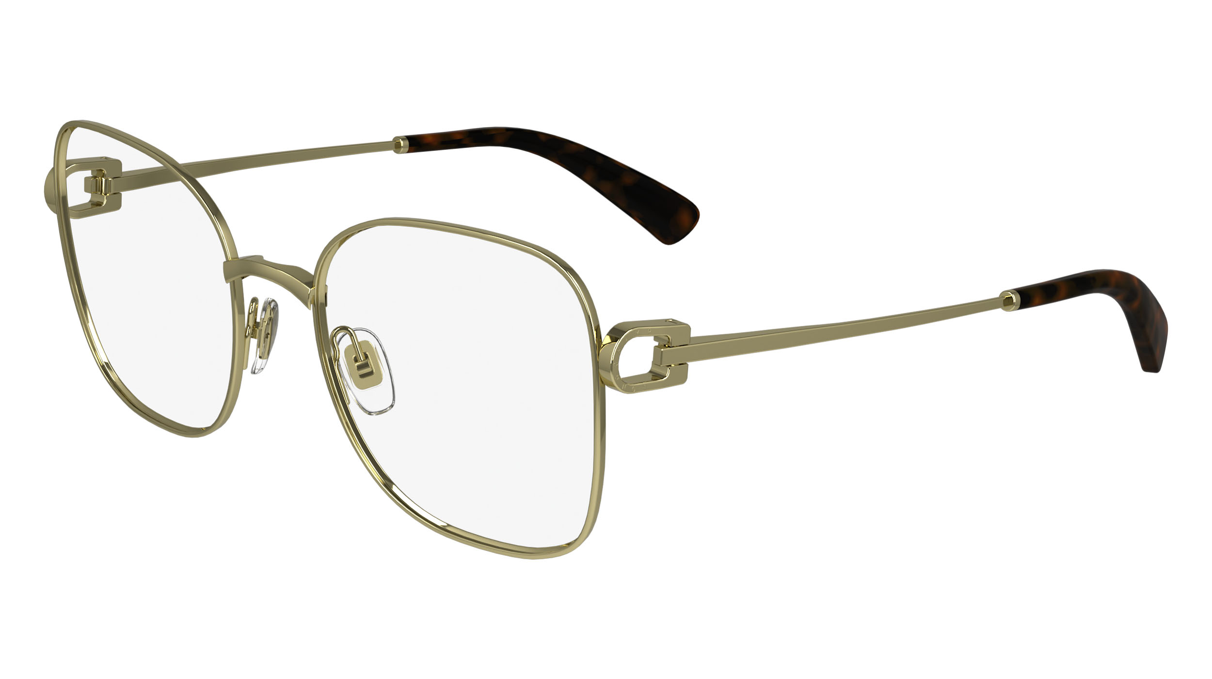 Paire de lunettes de vue Longchamp Lo2163 couleur brun - Côté à angle - Doyle