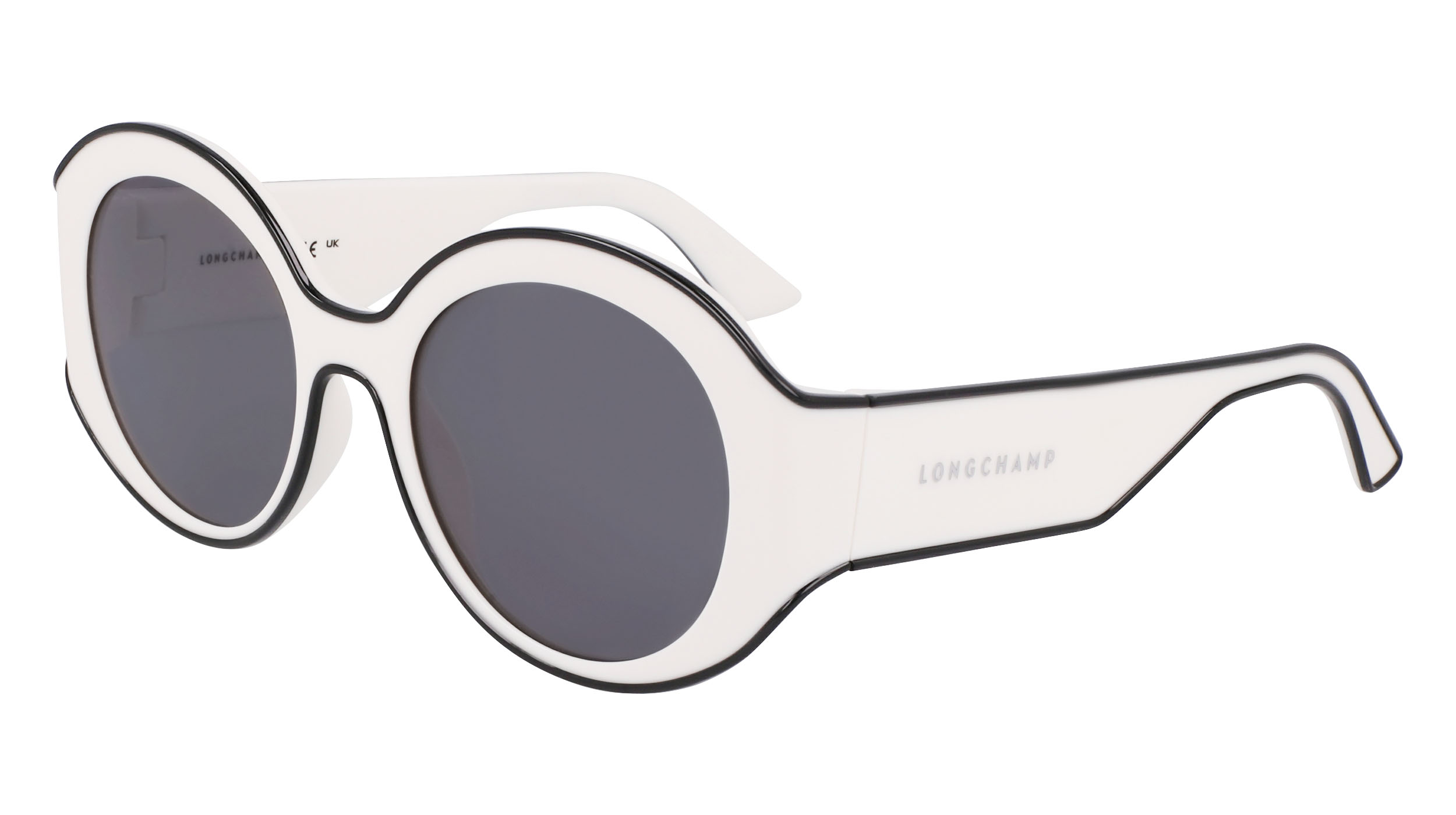 Paire de lunettes de soleil Longchamp Lo758s couleur or - Côté à angle - Doyle