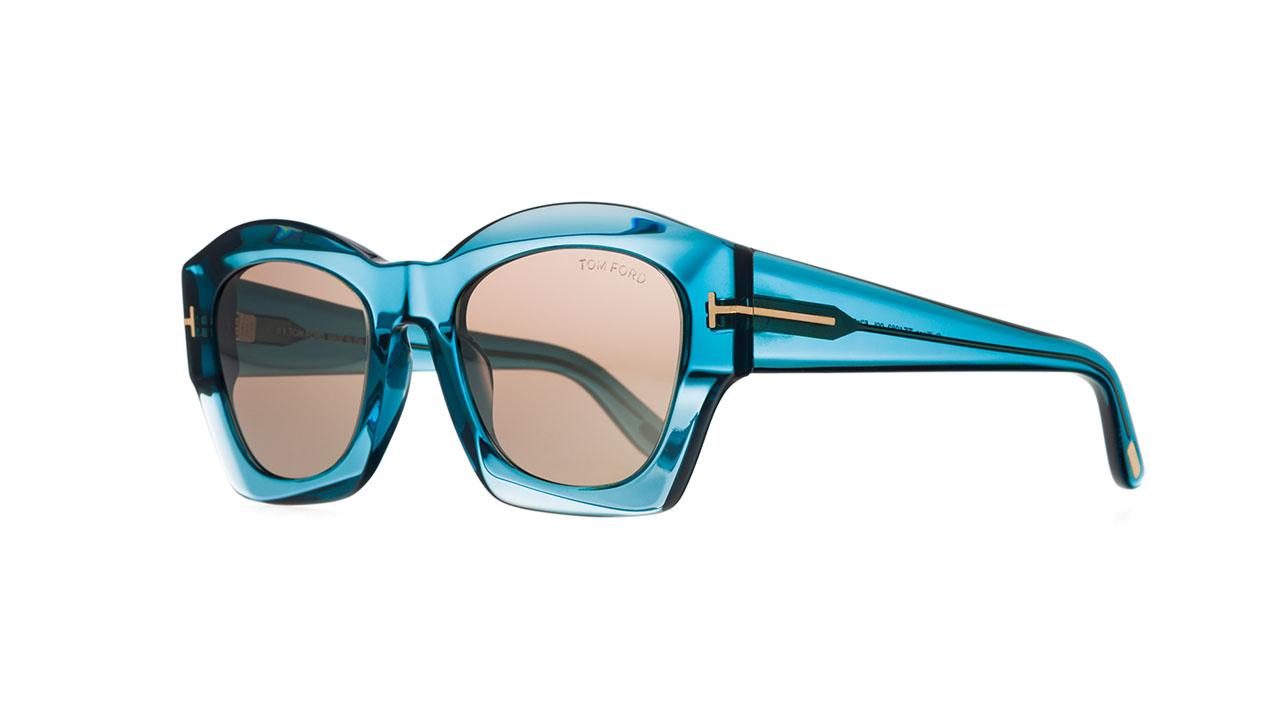 Paire de lunettes de soleil Tom-ford Tf1083 /s couleur bleu - Côté à angle - Doyle