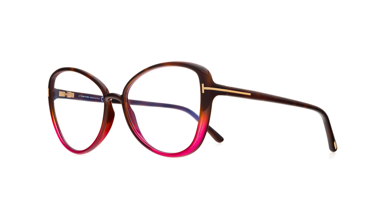 Paire de lunettes de vue Tom-ford Tf5907-b couleur brun - Côté à angle - Doyle