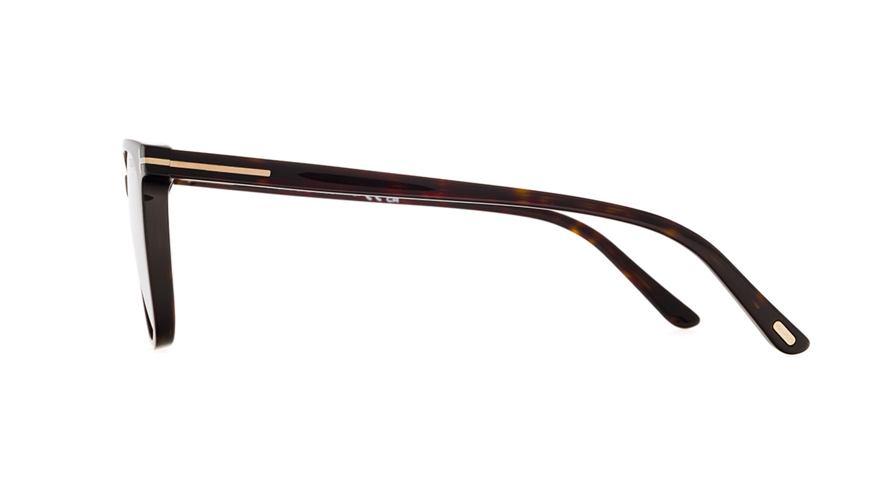 Paire de lunettes de vue Tom-ford Tf5916-b + clip couleur brun - Côté droit - Doyle