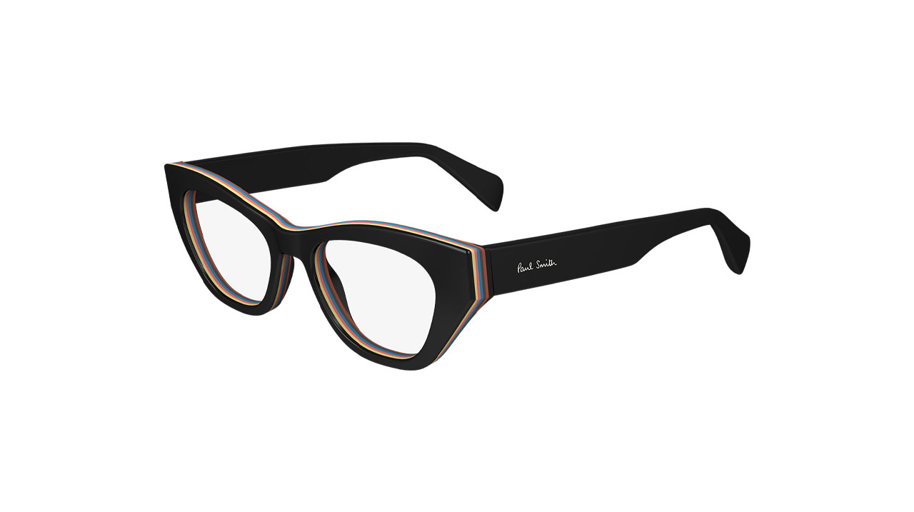 Paire de lunettes de vue Paul-smith Korda couleur noir - Côté à angle - Doyle