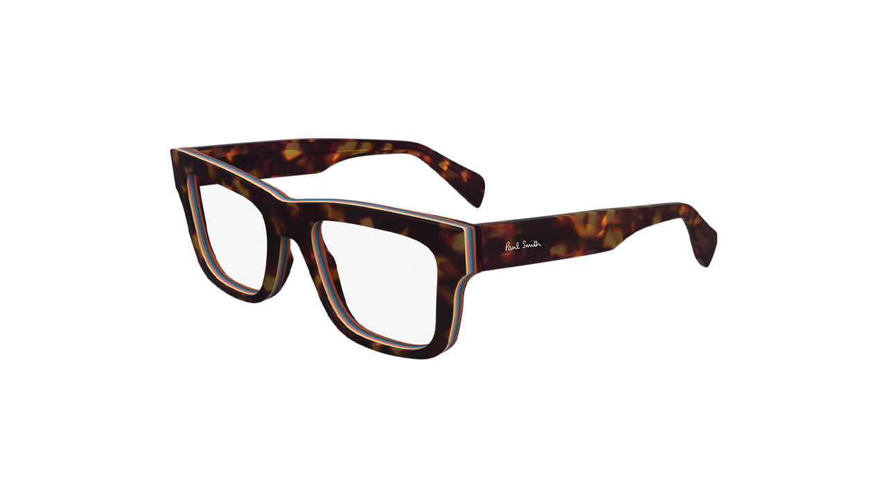 Paire de lunettes de vue Paul-smith Kimpton couleur havane - Côté à angle - Doyle