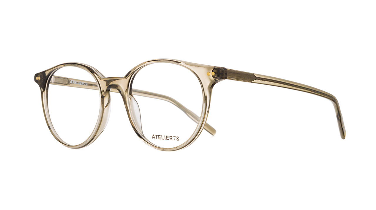 Paire de lunettes de vue Atelier-78 Noa couleur olive - Côté à angle - Doyle