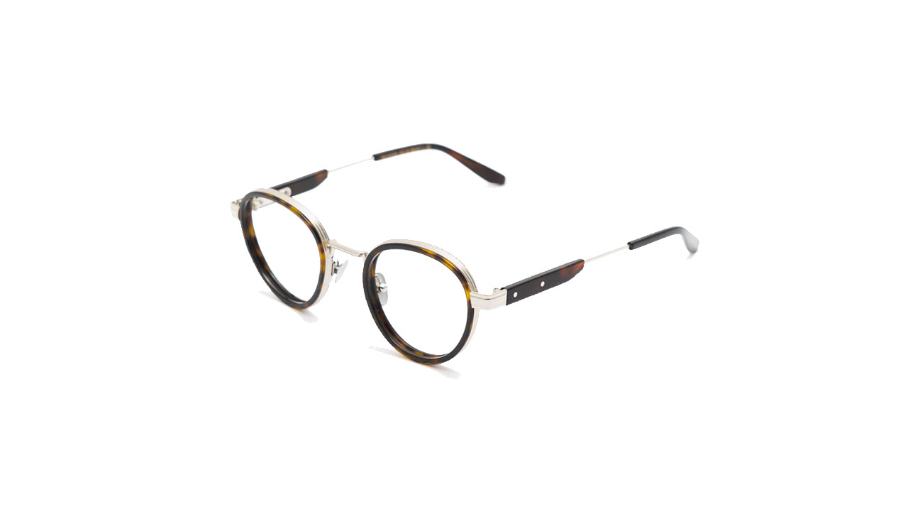 Paire de lunettes de vue Uniquedesignmilano Frame 40 couleur havane - Côté à angle - Doyle