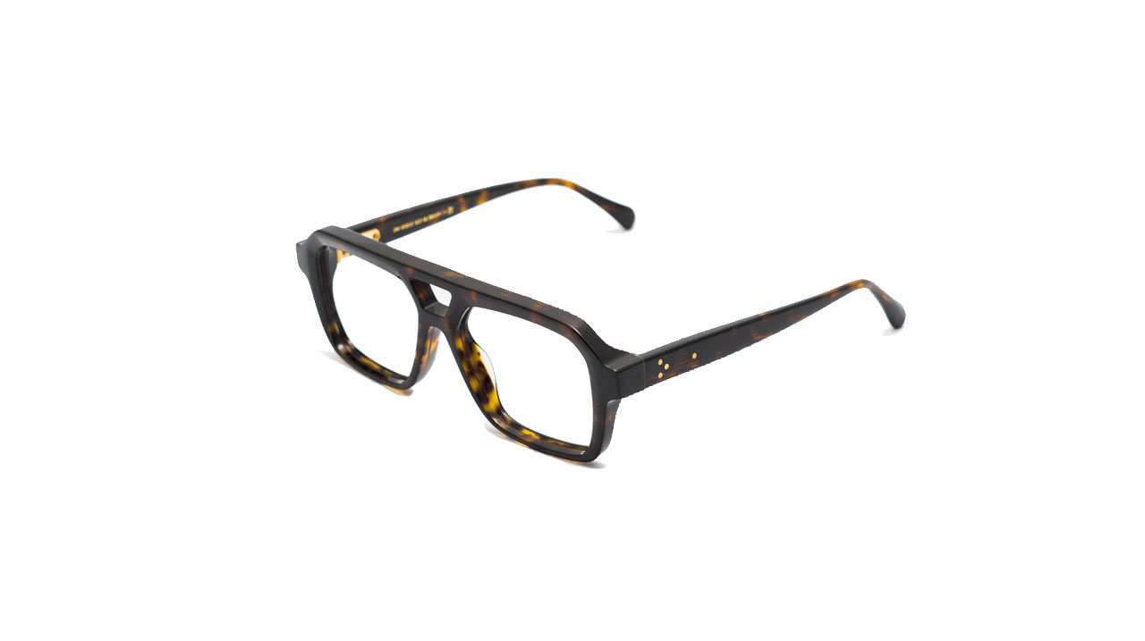 Paire de lunettes de vue Uniquedesignmilano Frame 20 couleur havane - Côté à angle - Doyle