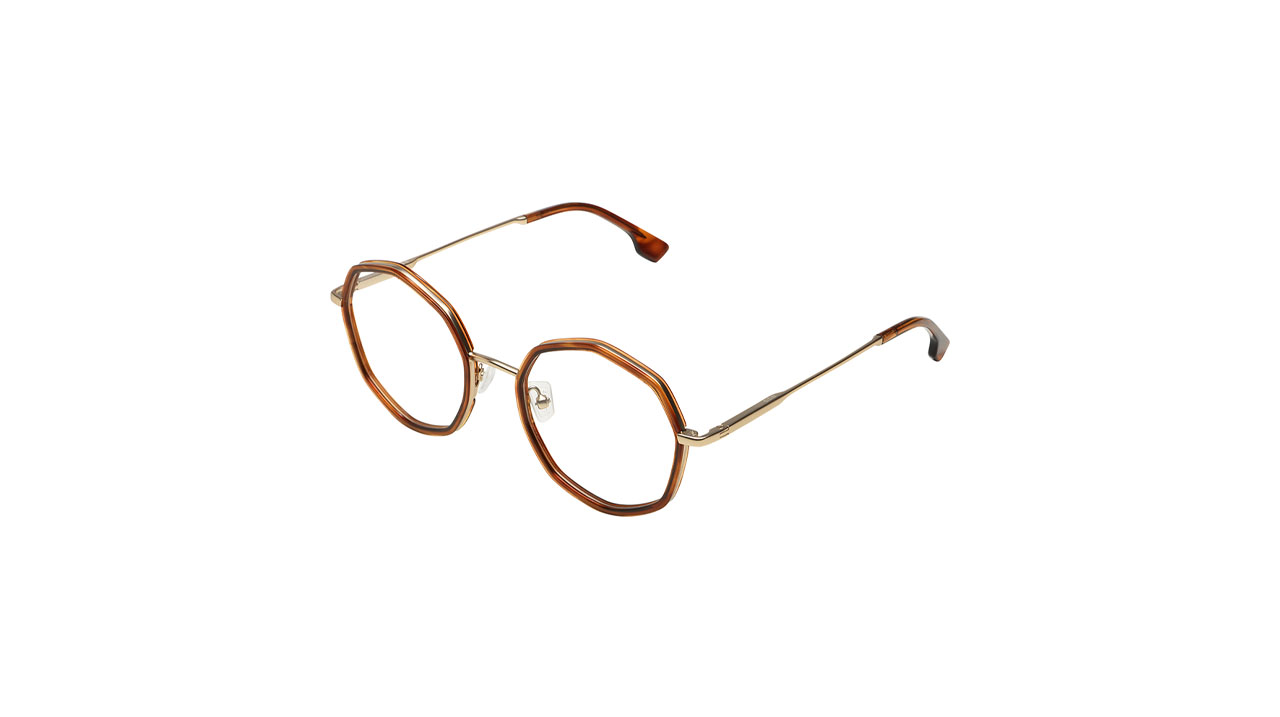 Paire de lunettes de vue Komono The sofia couleur brun - Côté à angle - Doyle