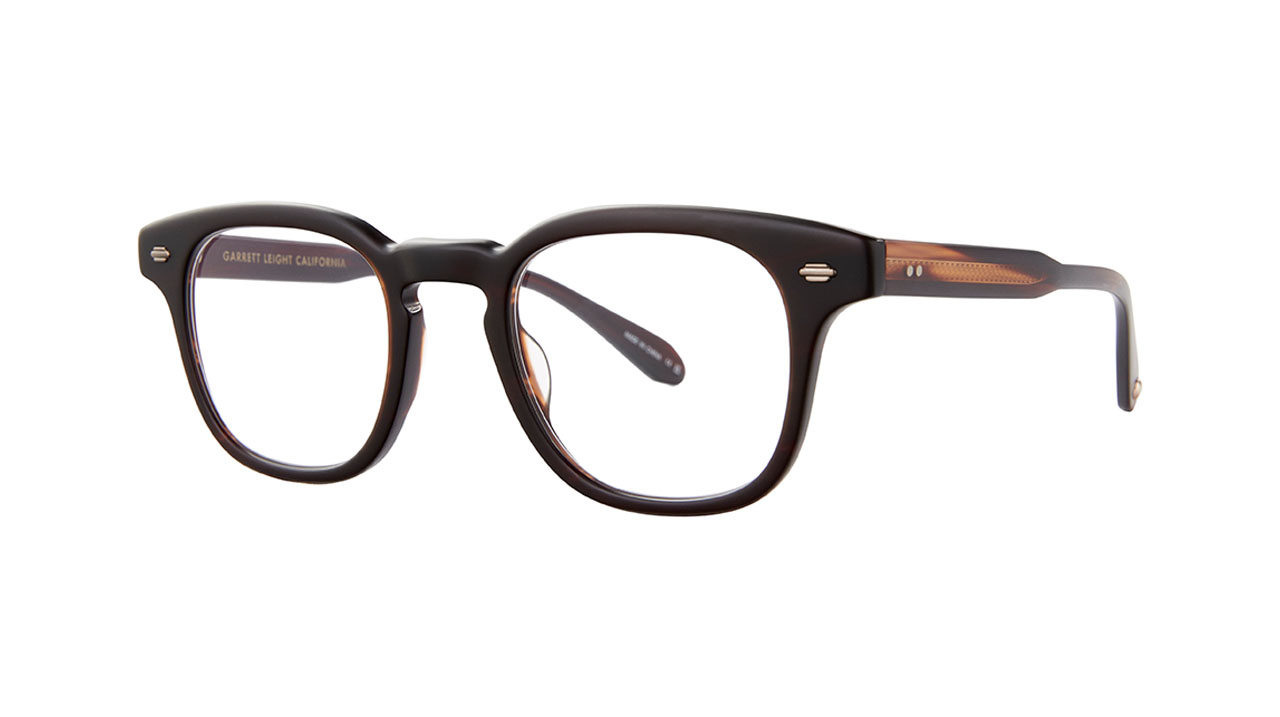 Paire de lunettes de vue Garrett-leight Sherwood couleur brun - Côté à angle - Doyle