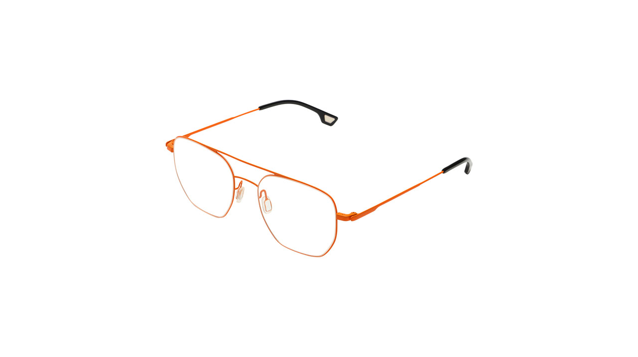 Paire de lunettes de vue Komono The larry couleur orange - Côté à angle - Doyle