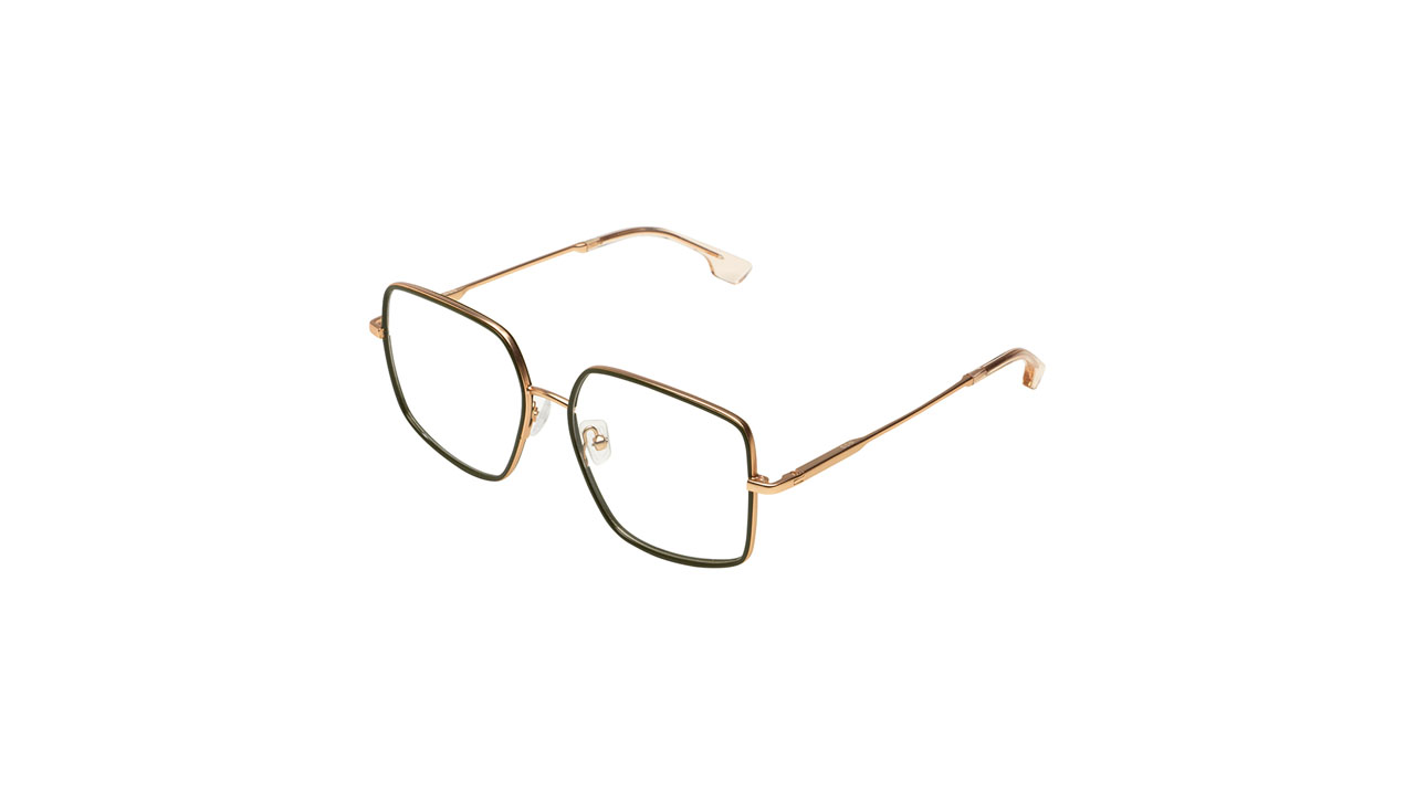 Paire de lunettes de vue Komono The amelia couleur vert - Côté à angle - Doyle