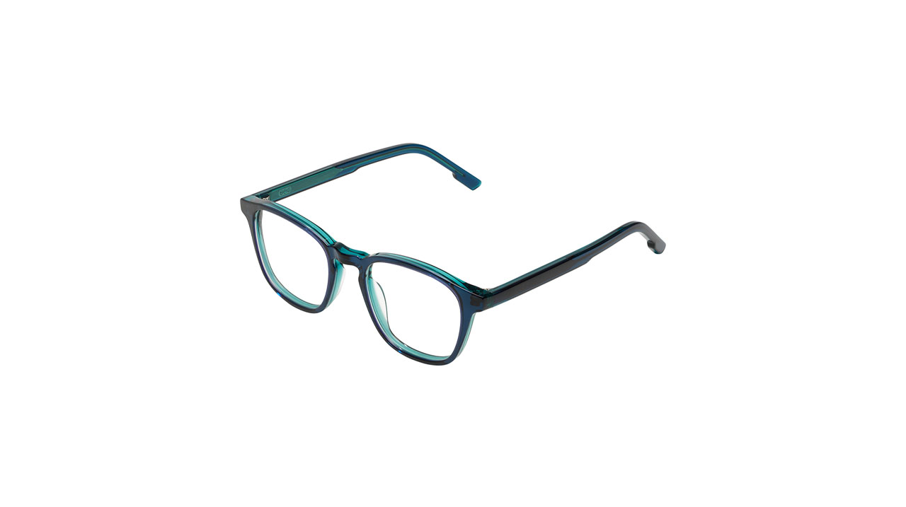 Paire de lunettes de vue Komono The marlon slims couleur marine - Côté à angle - Doyle
