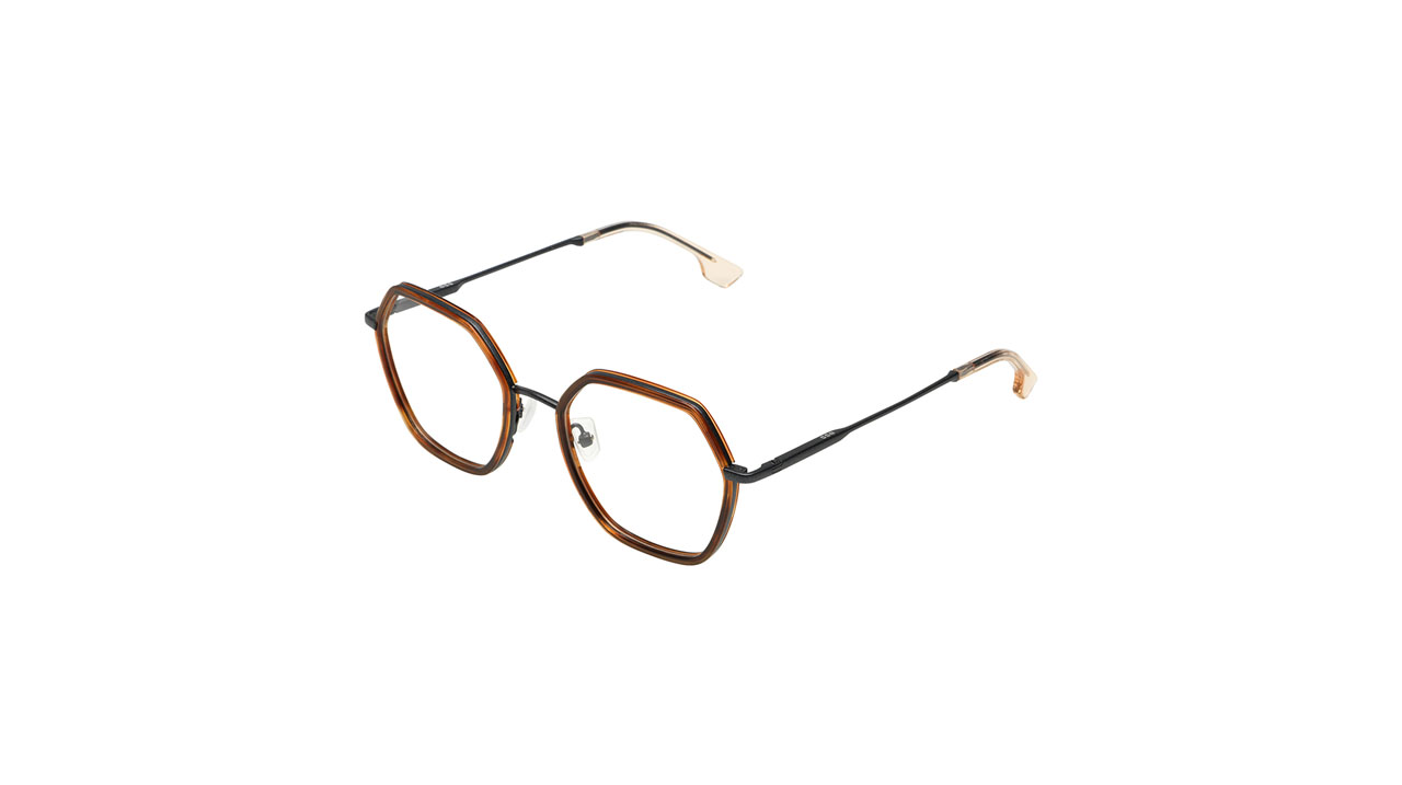 Paire de lunettes de vue Komono The nora couleur brun - Côté à angle - Doyle