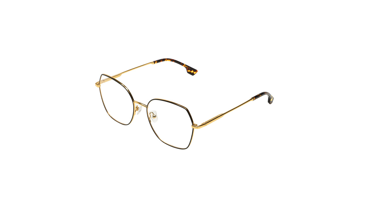 Paire de lunettes de vue Komono The dana couleur noir - Côté à angle - Doyle