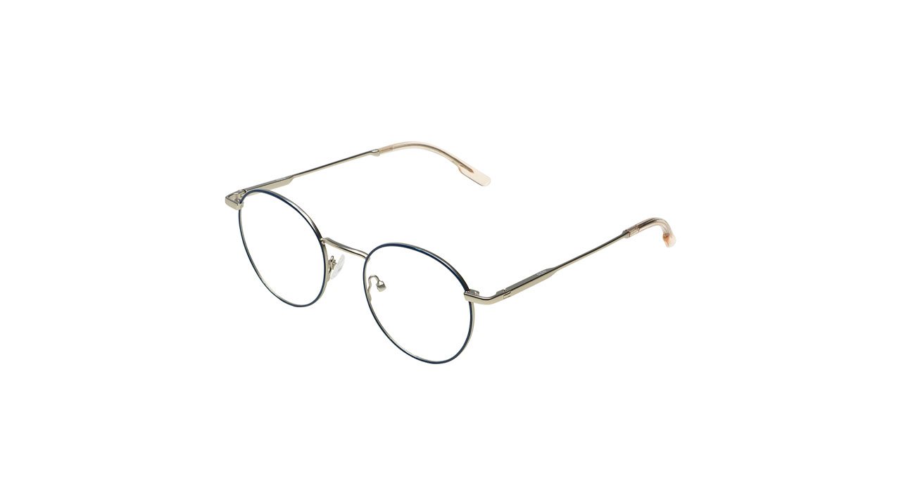 Paire de lunettes de vue Komono The pete couleur marine - Côté à angle - Doyle