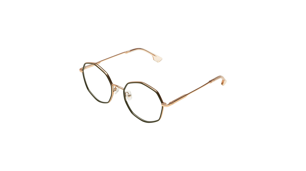 Paire de lunettes de vue Komono The sofia couleur vert - Côté à angle - Doyle
