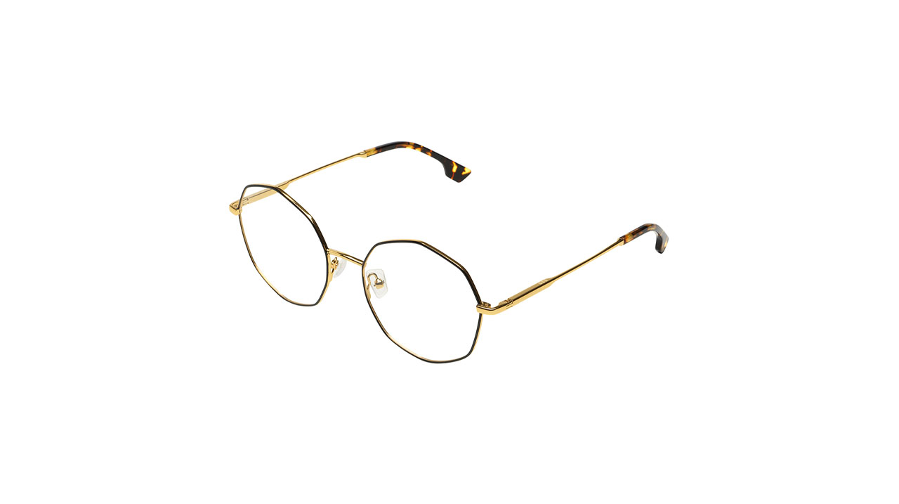 Paire de lunettes de vue Komono The sofia couleur noir - Côté à angle - Doyle