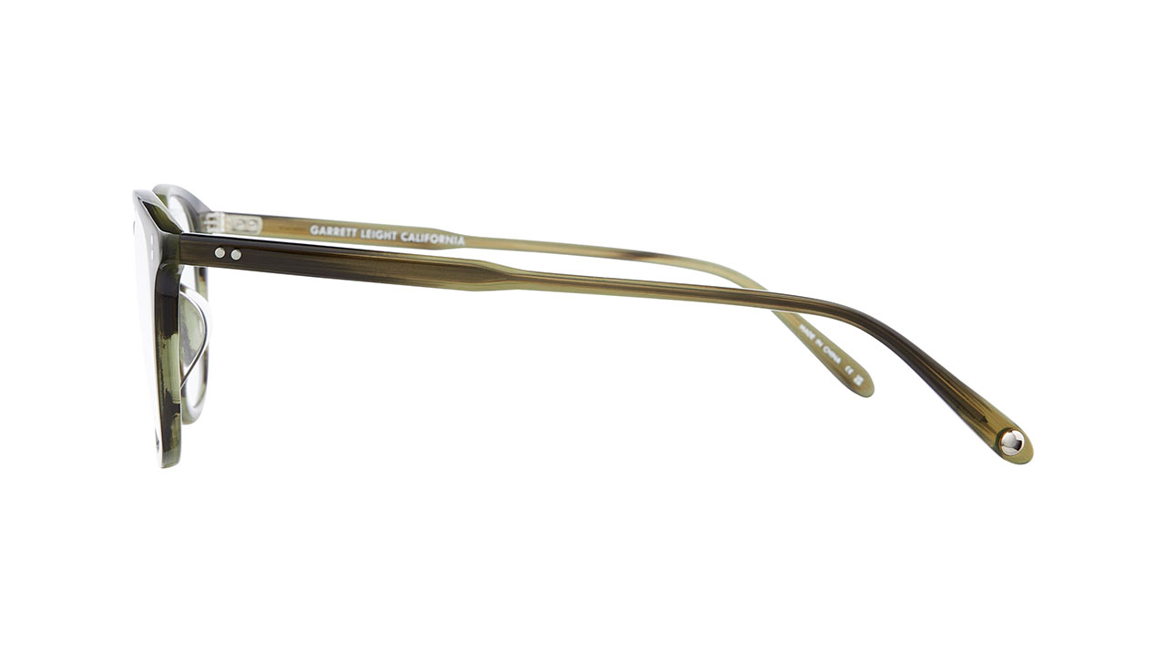 Paire de lunettes de vue Garrett-leight Kinney couleur vert - Côté droit - Doyle