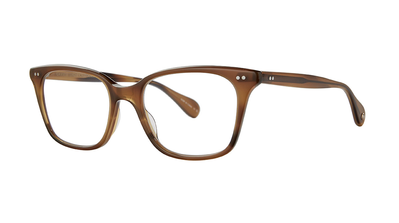 Paire de lunettes de vue Garrett-leight Monarch couleur brun - Côté à angle - Doyle