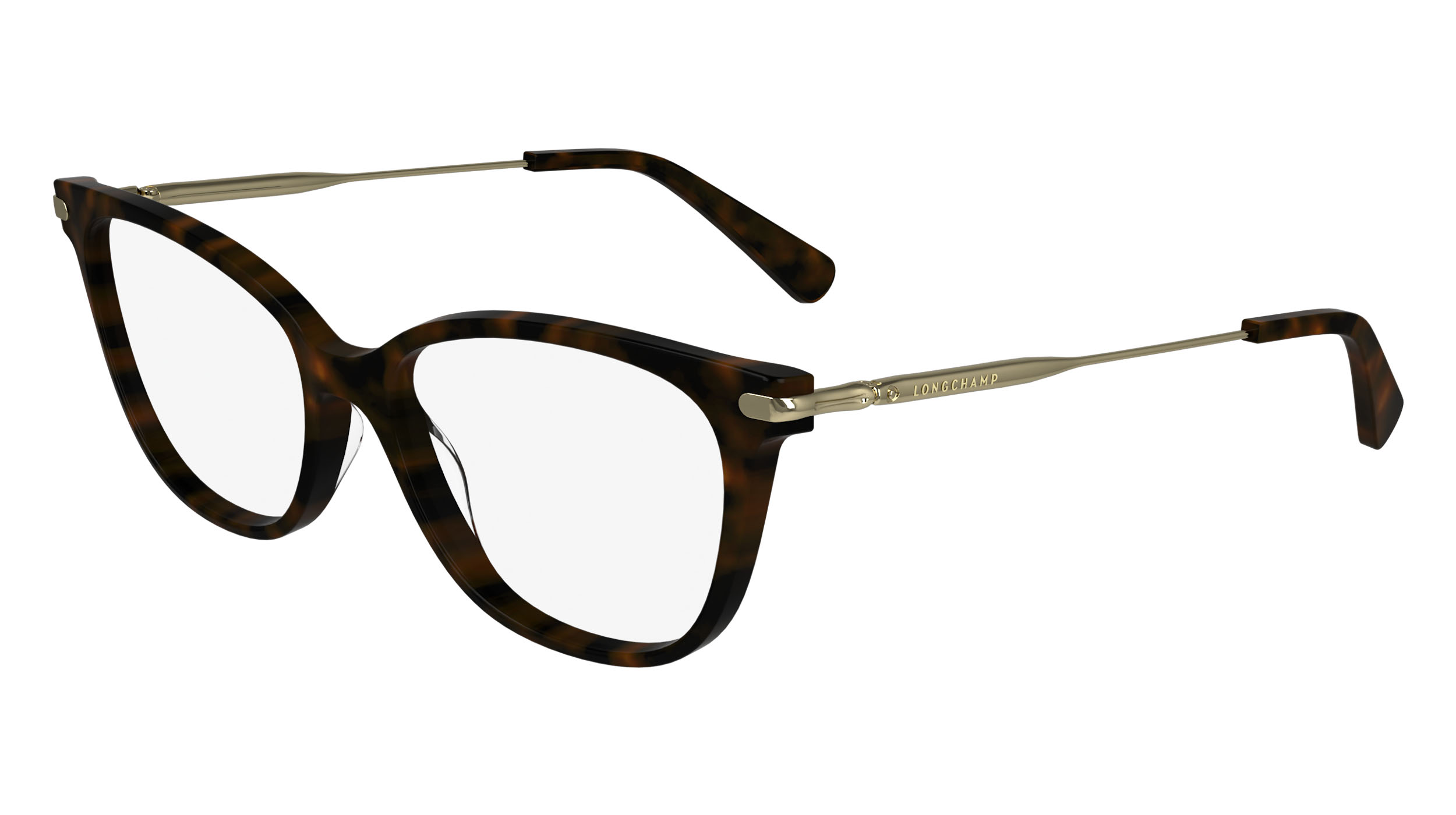 Paire de lunettes de vue Longchamp Lo2735 couleur brun - Côté à angle - Doyle