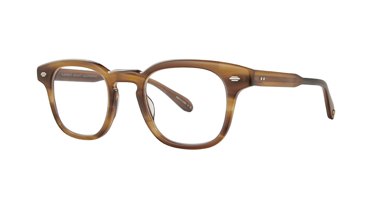 Paire de lunettes de vue Garrett-leight Sherwood couleur bronze - Côté à angle - Doyle