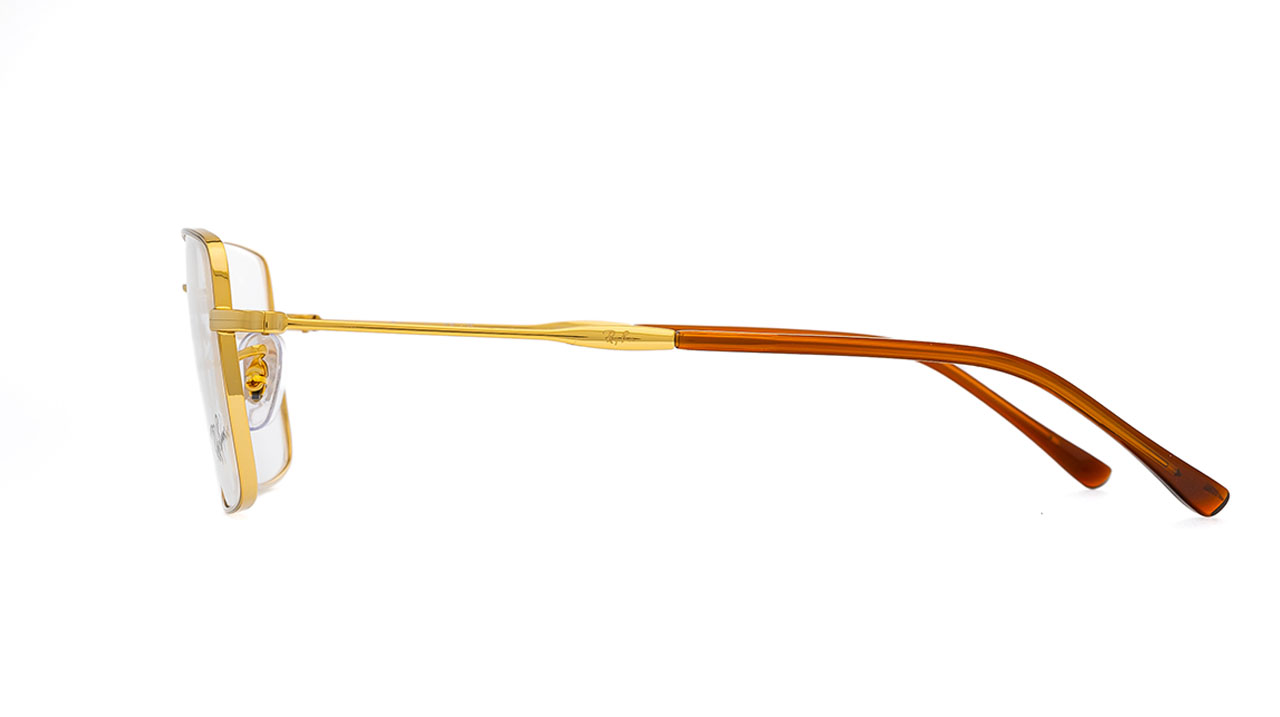 Paire de lunettes de vue Ray-ban Rx6520 couleur or - Côté droit - Doyle